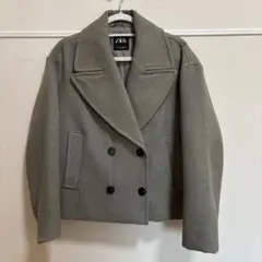 ZARA グレー ダブルブレストジャケット M