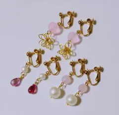 イヤリングまとめ売り　ピンク