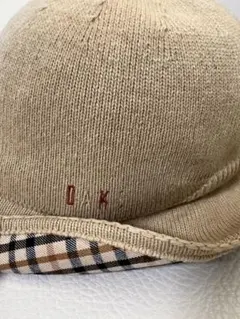 DAKS ベージュ ハット チェック柄