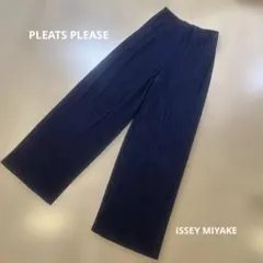 即日発送❗️美品❗️プリーツプリーズ 紺 ネイビー3（L）サイズ イッセイミヤケ