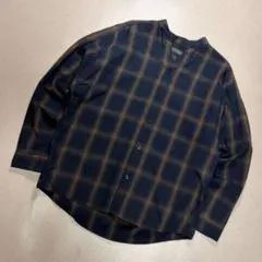 nano・universe Ombre Check Skipper Shirt