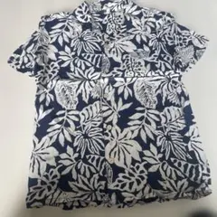 SHIPS KIDS 半袖シャツ 120 ネイビー/ホワイト