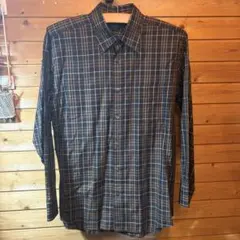 バーバリーロンドン メンズ LLサイズ ブラックブラウンチェック 中古品