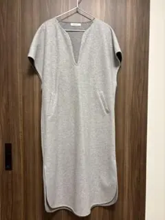 【美品】メルトンジャージカフタンワンピース