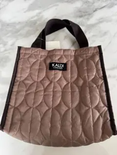 KALDI キルティングトートバッグ ブラウン 福袋 コーヒー豆柄