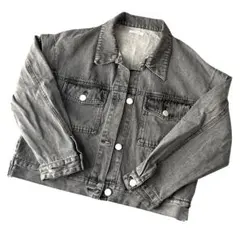 【美品】INGNI グレー デニムジャケット 短丈 Mサイズ