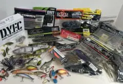 バス釣り引退セット 新品 中古 ルアー ワーム フック ライン セット