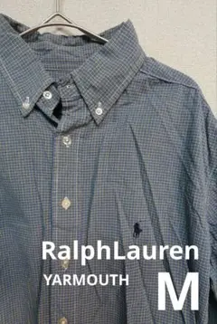 RalphLauren ラルフローレン YARMOUTH チェック柄シャツ青 M