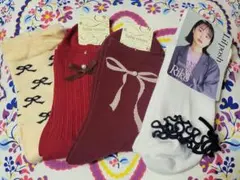 tutuanna チュチュアンナ　リボンデザインソックス　4足セット