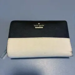 kate spade 二つ折り財布 黒/白のサムネイル