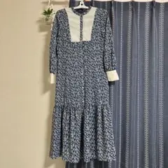 値下げ 花柄長袖シャツ 원피스
