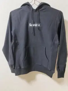 美品Supreme ブラック フード付きパーカー