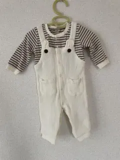 ゆうちゃろ様まとめ売り白とストライプのロンパース