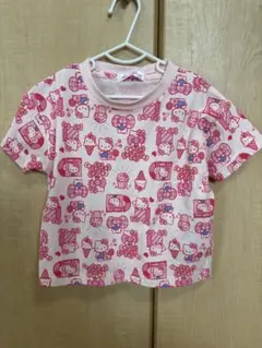 Hello Kitty 総柄　Tシャツ　ピンク　新品