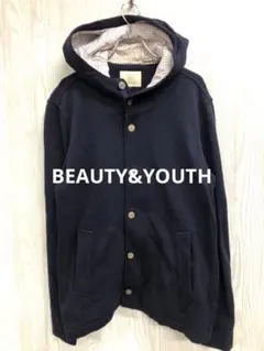 z-771 BEAUTY&YOUTH ネイビー フード付き パーカー