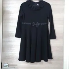 CHOPIN フォーマル　黒レース襟リボンドレス 120