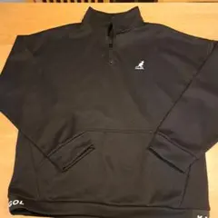 KANGOL ハーフジップ 黒色、オーバーサイズ