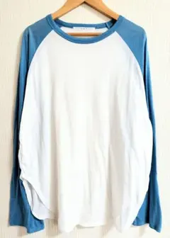 KBFアーバンリサーチ大人カジュアル古着薄手長袖シアーラグランTシャツカットソー