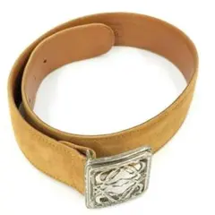 未使用　LOEWE アナグラムベルト　サンド/ゴールド　ベージュ アナグラム ベルト (グレインカーフ) ベージュ - LOEWE