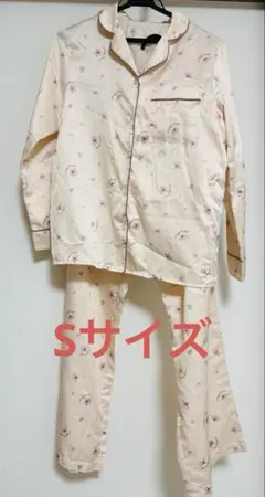 GU サテンパジャマ(長袖&ロングパンツ)(サクラ)