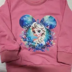 エルサ プリント ピンク トレーナー 100