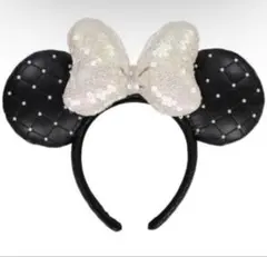 ディズニー　カチューシャ　ミニー　レザー