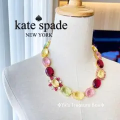M227/kate spade/希少/豪華クリスタルコゴールドネックレス