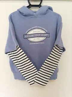 【美品】ＣＯＬＺＡ　重ね着風フード付きパーカー　Ｍサイズ