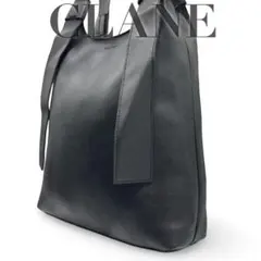 【良品】クラネ　ショルダーバッグ　オールレザー　ロゴ型押し　肩掛け　大容量　黒