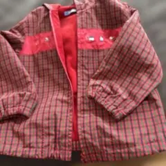 familiar 赤緑チェック ジャケット