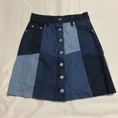 INGNI デニム パッチワーク ミニスカート Mのサムネイル