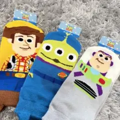 靴下 トイストーリー キャラクター ディズニー 3点 セット 23cm～25cm