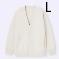 GU ウォッシャブルVネックカーディガン　メンズサイズL