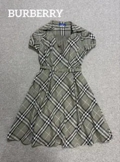 極美品【バーバリー ブルーレーベル】ノバチェック シャツワンピースのサムネイル