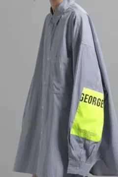 【men's ストライプBigシャツ】