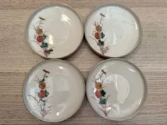 香蘭社 銘々皿 4枚セット 有田焼 小菊 小皿 レトロ 昭和