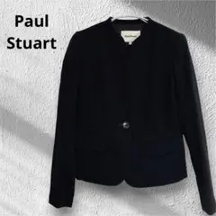 Paul Stuart ポールスチュアート ノーカラージャケット ブラック