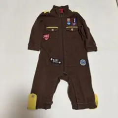 ベビードール BABYDOLL ワッペンカバーオール ロンパース　80