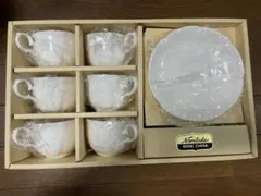 未使用】ノリタケ ボーンチャイナ カップ＆ソーサー 6客セット 白無地