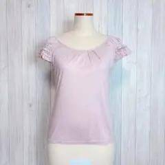 【CLEARIMPRESSION】半袖トップス カットソー 袖フリル ピンクのサムネイル