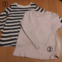 無印良品　ロンT　ボーダー　120、130センチ　2枚セット