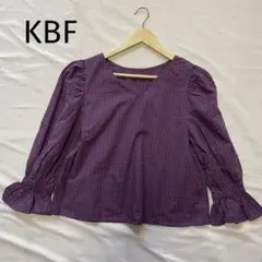 【大人気ブランド♫】ケービーエフKBF長袖 ブラウス シャツ チェック柄のサムネイル