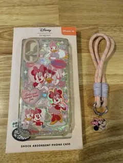 SKINNYDIP iPhone 16 Disney ケース ストラップ付