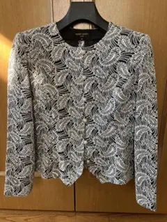 ペイズリー柄 ノーカラージャケット 9R