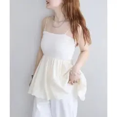 【新品】mysticベアバルーンビスチェキャミソールワンピースアイボリー