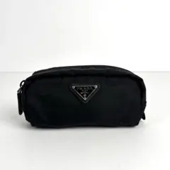 極美品 PRADA プラダ メイクポーチ マルチケース トライアングルロゴ