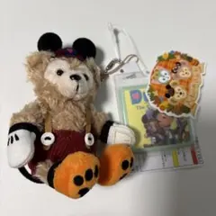 ディズニー　ダッフィー　ぬいぐるみバッジ　キーホルダー　ハロウィン　2015