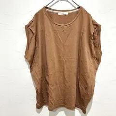 最終価格❗️【ディスコート】(L)Tシャツ 半袖 ブラウン ゆったり カットソーのサムネイル