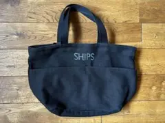 SHIPS シップス ブラック トートバッグ