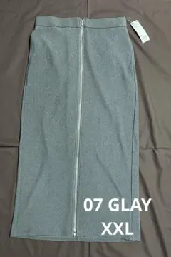 【タグ付】GU フロントジップナローロングスカートQ GLAY XXL
